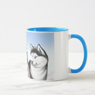 Husky Sled Dogs Coffee Mok