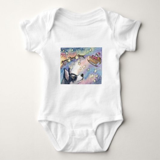 Husky Sleigh Dogs Romper (Voorkant)