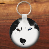 Husky Sleutelhanger Husky Malamute Dog Sleutelhang (Voorkant)