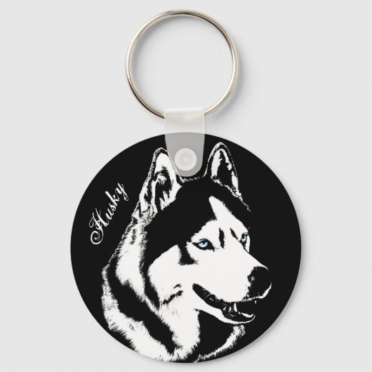 Husky Sleutelhanger Husky Malamute Sleutelhanger p (Voorkant)