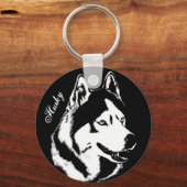 Husky Sleutelhanger Husky Malamute Sleutelhanger p (Voorkant)