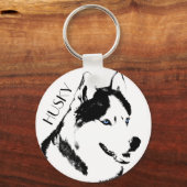 Husky Sleutelhanger Husky Malamute Sleutelhanger p (Voorkant)