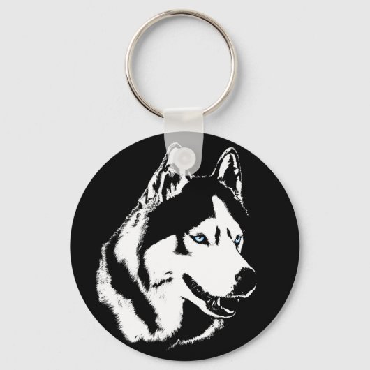 Husky Sleutelhanger Siberian Husky Malamute Dog Gi (Voorkant)