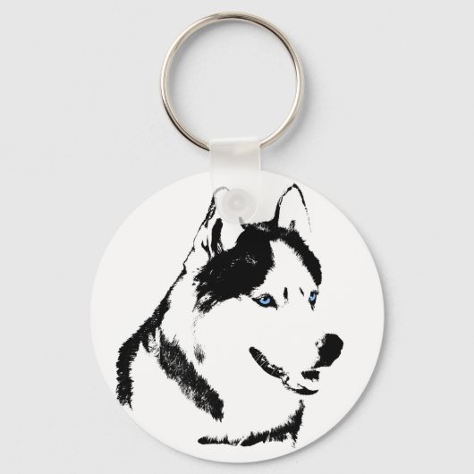 Husky Sleutelhanger Siberian Husky Malamute Dog Gi (Voorkant)