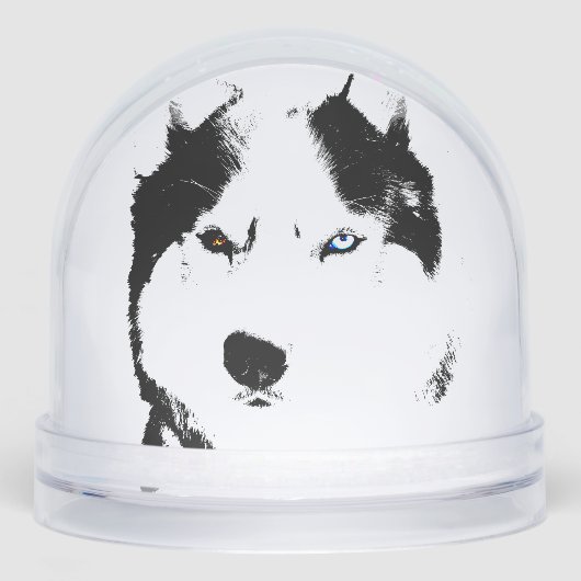 Husky Snow Globe Husky Malamute Custom Snow Globe (Avant)
