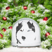 Husky Snow Globe Husky Malamute Custom Snow Globe (Noël)