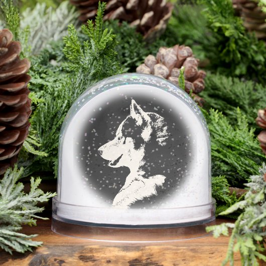 Husky Snowglobe Husky Puppy Customize Snowglobe (Hiver)