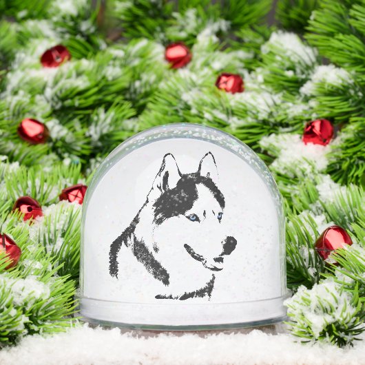 Husky Snowglobe Siberian Husky Customize Snowglobe (Noël)