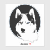 Husky Stickers Bi-Eye Husky Malamute Decals (Vel)