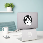 Husky Stickers Bi-Eye Husky Malamute Decals (Laptop op bureau)