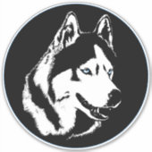 Husky Stickers Siberian Husky Malamute Decals (Voorkant)