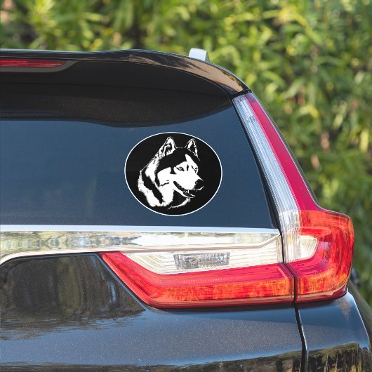 Husky Stickers Siberian Husky Malamute Decals (Auto Zijkant)