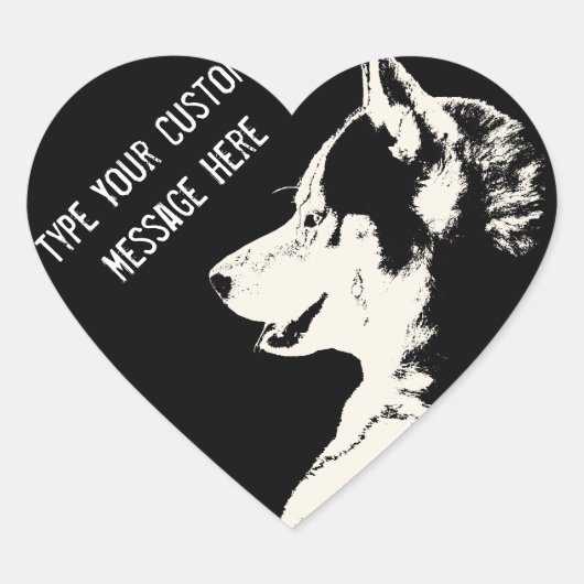 Husky Stickers Siberian Husky Malamute Stickers (Voorkant)