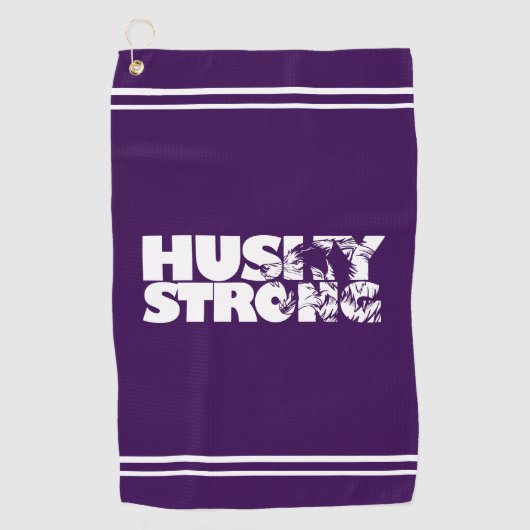 Husky Strong Golfhanddoek (Voorkant)