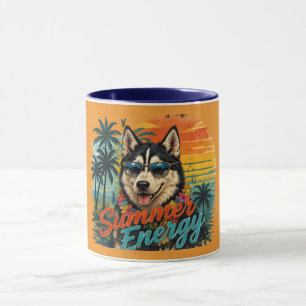 Husky Summer Energie Mok Retro Zonsondergang Kof