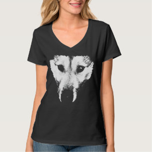Husky T-shirt Dames Husky Wolf Art T-shirt Hondens