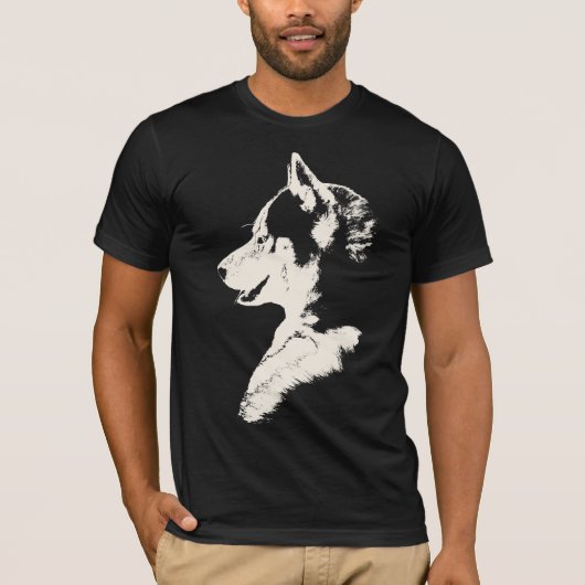 Husky T-Shirt Husky / Wolf Art Tee Dog Shirts (Devant)