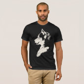 Husky T-Shirt Husky / Wolf Art Tee Dog Shirts (Devant entier)