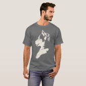 Husky T-Shirt Husky / Wolf Art Tee Dog Shirts (Devant entier)