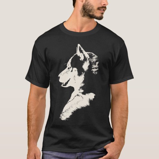 Husky T-Shirt Husky Wolf T-shirt Sled Dog Shirts (Voorkant)