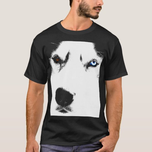 Husky T-shirt Wolf Husky Art Sled Dog Husky Shirte (Voorkant)