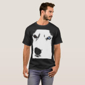 Husky T-shirt Wolf Husky Art Sled Dog Husky Shirte (Voorkant volledig)