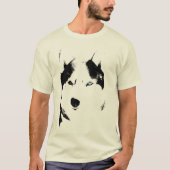 Husky T-shirt Wolf Husky Sled Dog Biologische Shir (Voorkant)