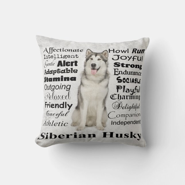 Husky Traits Pillow Kussen (Voorkant)
