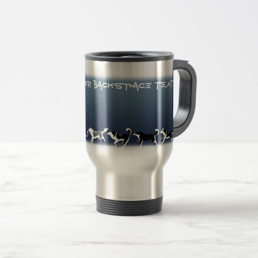 Husky Travel Mug Cup Custom Husky Sled Chig Mug Mu (Devant droit)