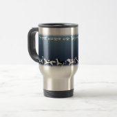 Husky Travel Mug Cup Custom Husky Sled Chig Mug Mu (Devant gauche)