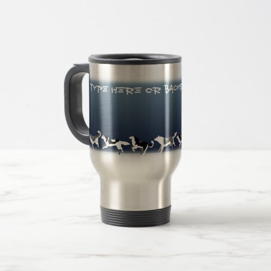 Husky Travel Mug Cup Custom Husky Sled Chig Mug Mu (Devant gauche)