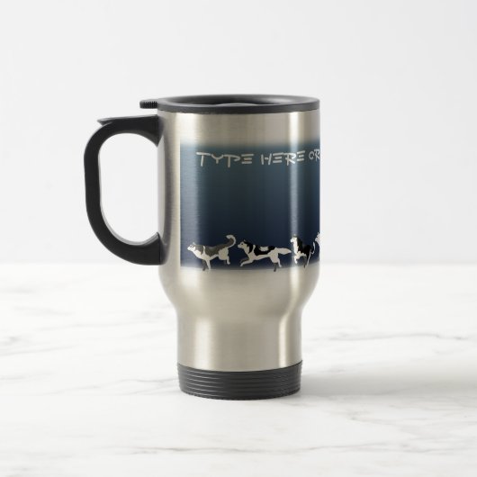 Husky Travel Mug Cup Custom Husky Sled Chig Mug Mu (Gauche)