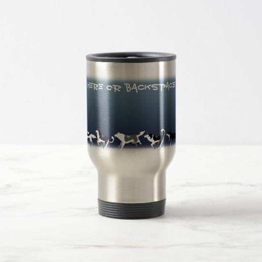 Husky Travel Mug Cup Custom Husky Sled Chig Mug Mu (Centre)