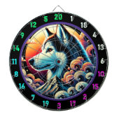 Husky Twilight Mountain Wall Design Dartbord (Voorkant)