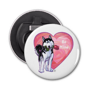 Husky Valentijnsdag Button Flesopener