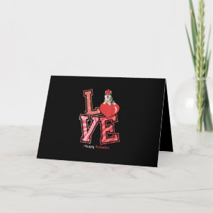 Husky Valentijnsdag Cadeau Husky Hart Ontwerp Kaart