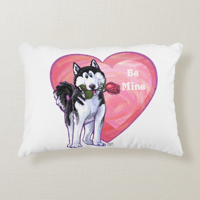 Husky Valentijnsdag Decoratief Kussen (Voorkant)
