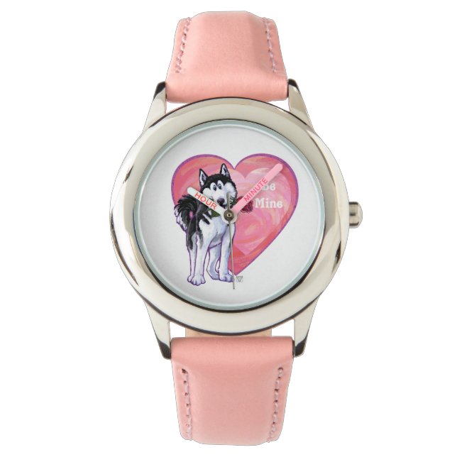 Husky Valentijnsdag Horloge (Voorkant)