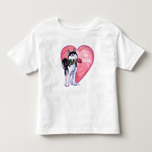 Husky Valentijnsdag Kinder Shirts (Voorkant)