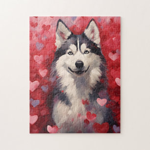 Husky Valentijnsdag Legpuzzel