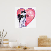 Husky Valentijnsdag Poster (Keuken)