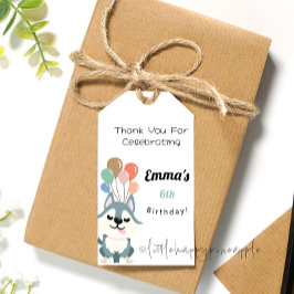 Husky Verjaardagsfeestje Dank u Cadeau Label Cadeaulabel