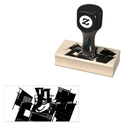 Husky winter 	rubberstempel (Gestempeld)