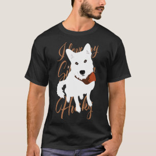 Husky Wit Bruin Ogen Sneeuwhond T-shirt