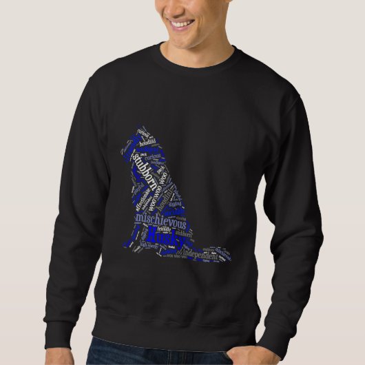 Husky Word Cloud Trui (Voorkant)