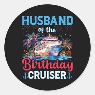 Husnd Van De Verjaardag Cruiser Grappige Cruise Ve Ronde Sticker