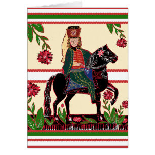 Hussar on Horseback - Cavalerie Officer, Folk Art