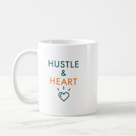 Hustle and Heart Motivational Quote Koffiemok