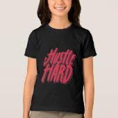 Hustle and Heart Quote Design Tri-Blend Shirt (Voorkant)