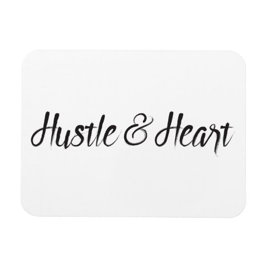 Hustle and Heart Typografie Magneet (Horizontaal)